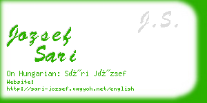 jozsef sari business card